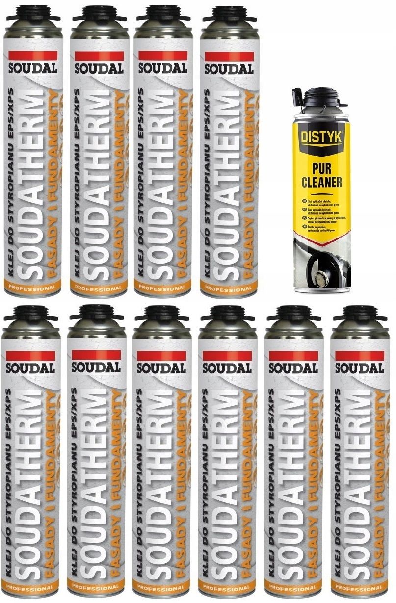  2x soudal putu līme putupolistirolam xps eps soudatherm + tīrāks + pistole