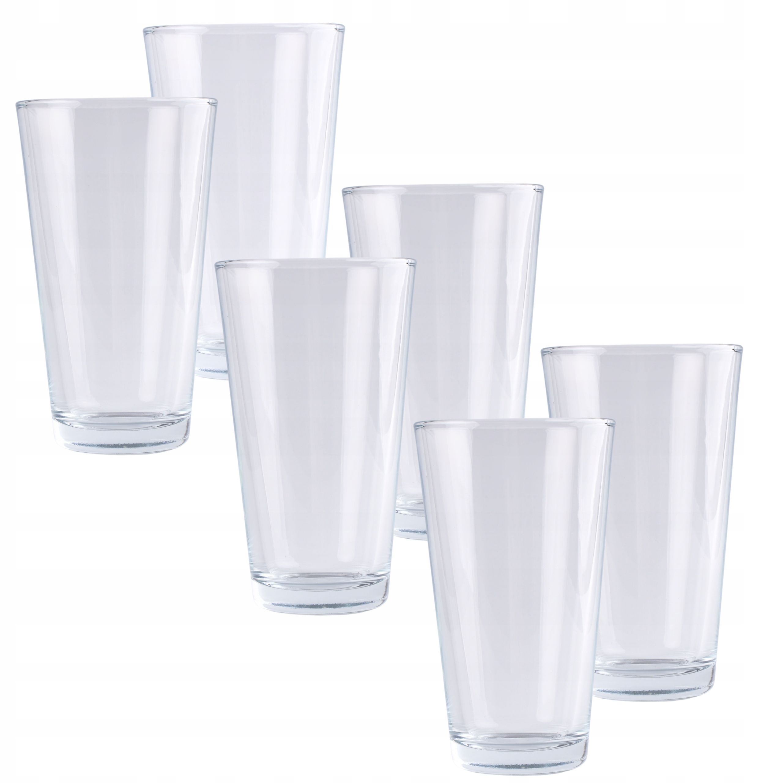  6x sklo zielona vysoký 400ml soubor brýle 6 ks s drážkami