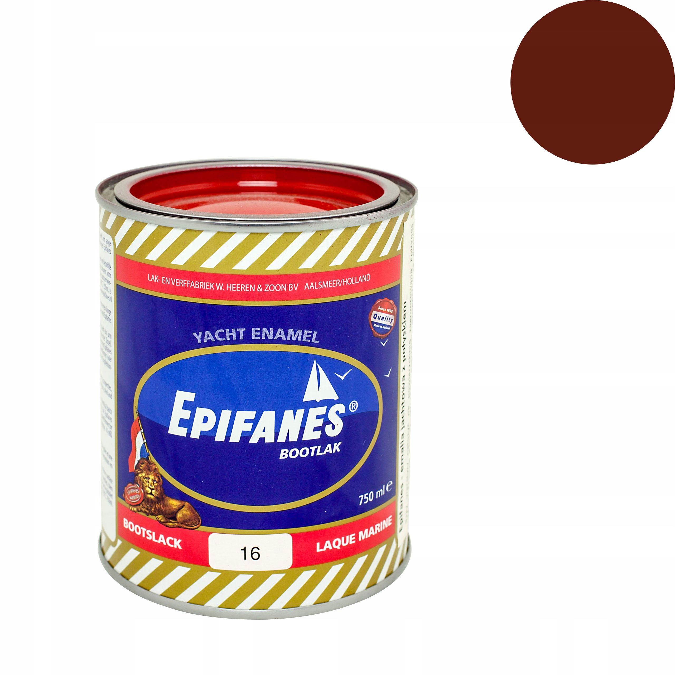  Epifanes emalis jachtos blizgesio rudos spalvos šokoladų.