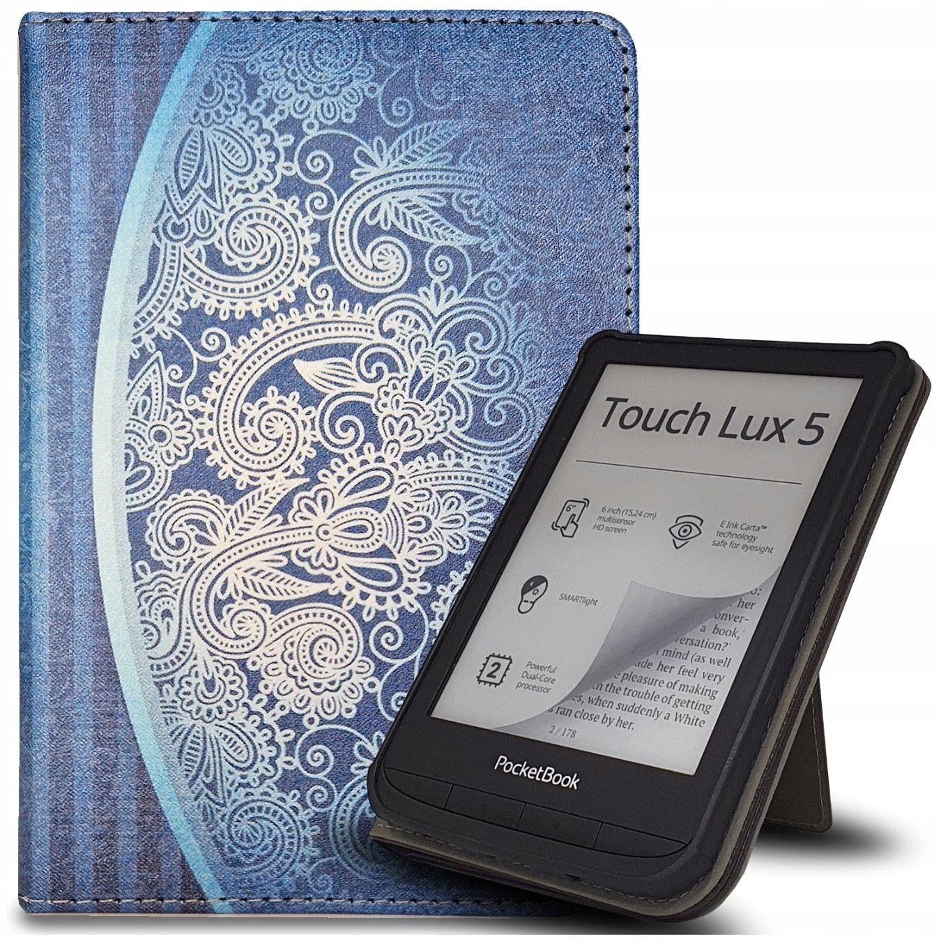  Byla viršelis case į pocketbook color, basic lux 2 4, touch lux 4 5, gobook