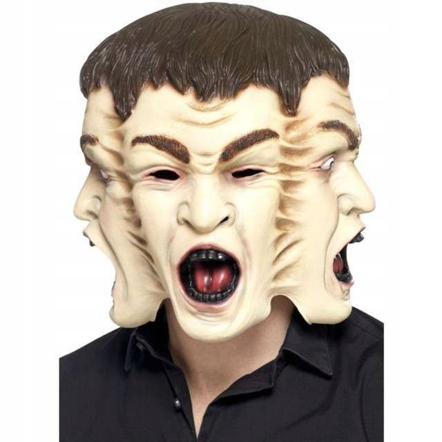  Maska vlkolak szara latex s kožušina horror