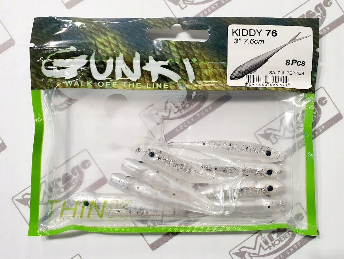  Norīt gunki kiddy 4"(10cm) - salt & pepper (op. 5 gab.) [52683]
