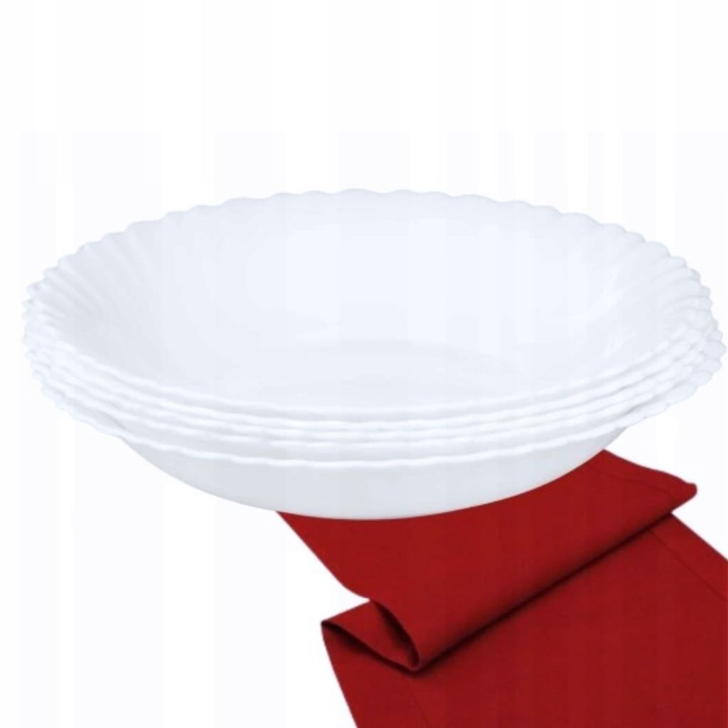  6x porcelánový dezertný tanier dlaždice maly na tortu 15cm množina bialy