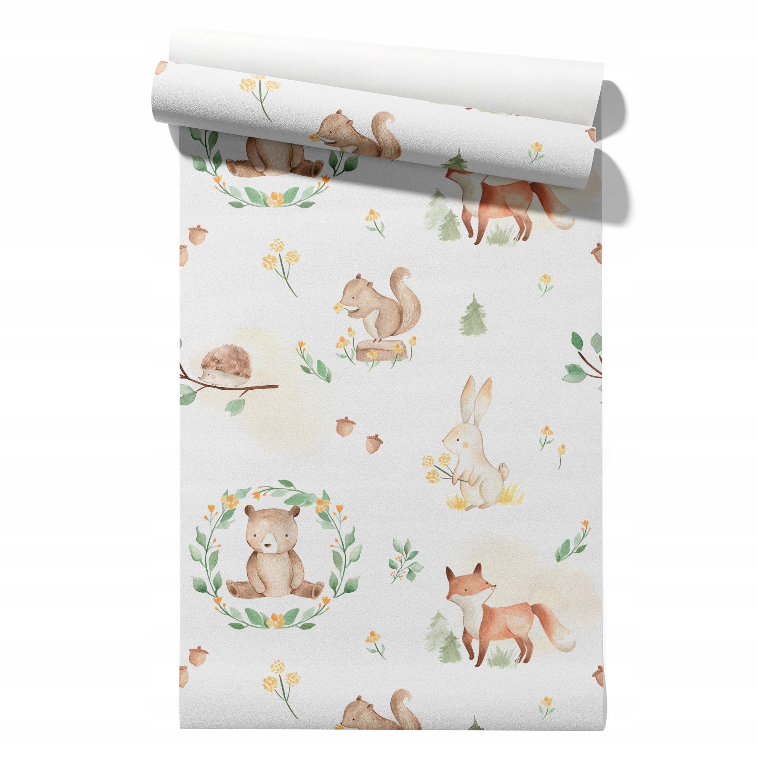  Wallpaper non-woven fabric pastel cherries wallpaper in a roll 50cm x 6,1mb