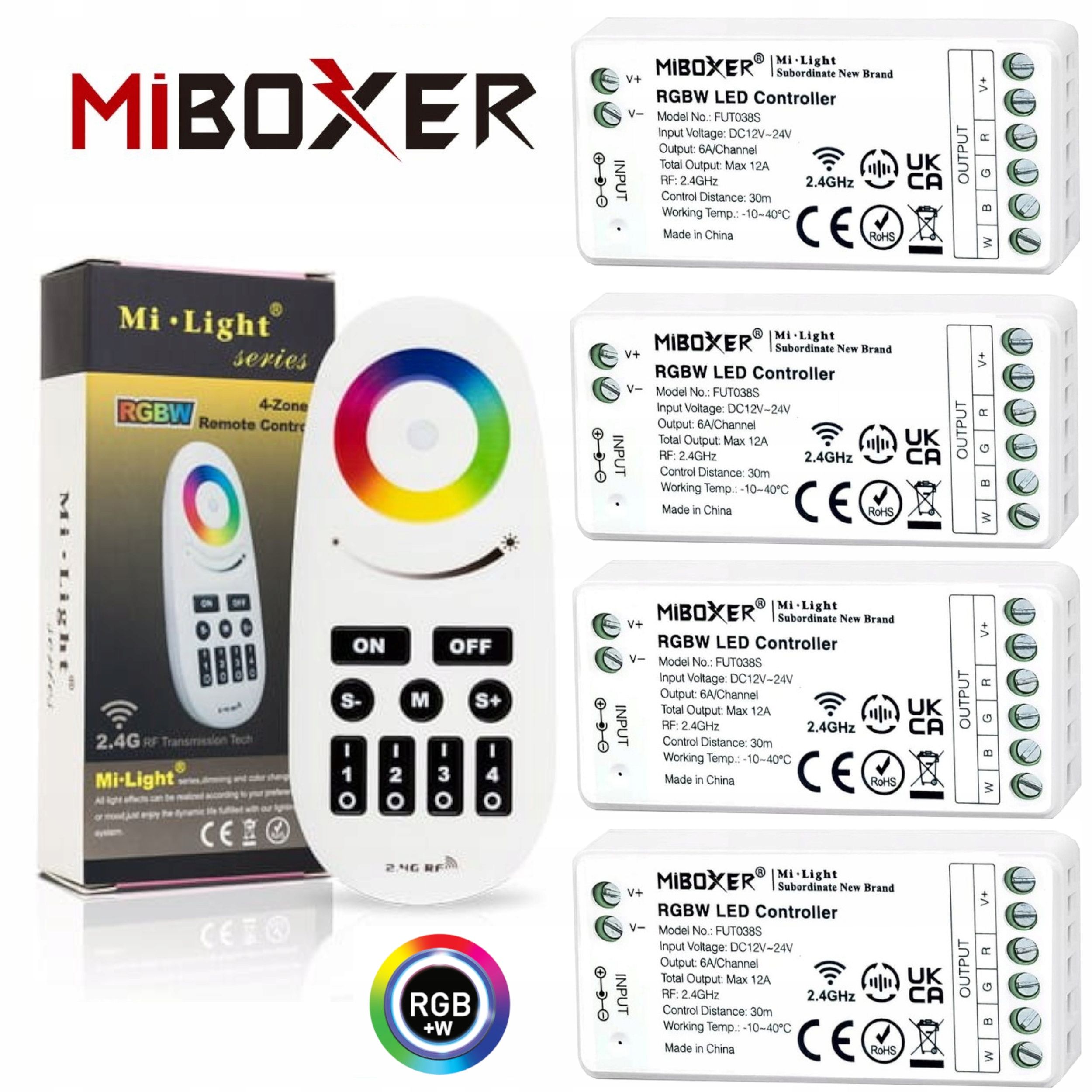  Komplektas valdiklio smart home wifi led'ams mono arba cct + valdymo pultelis zonų