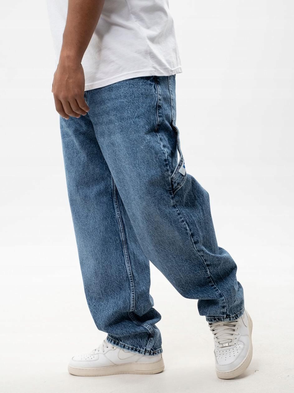  Džinsai super baggy 6 kišenių cargo vyrai juodas jigga wear xl
