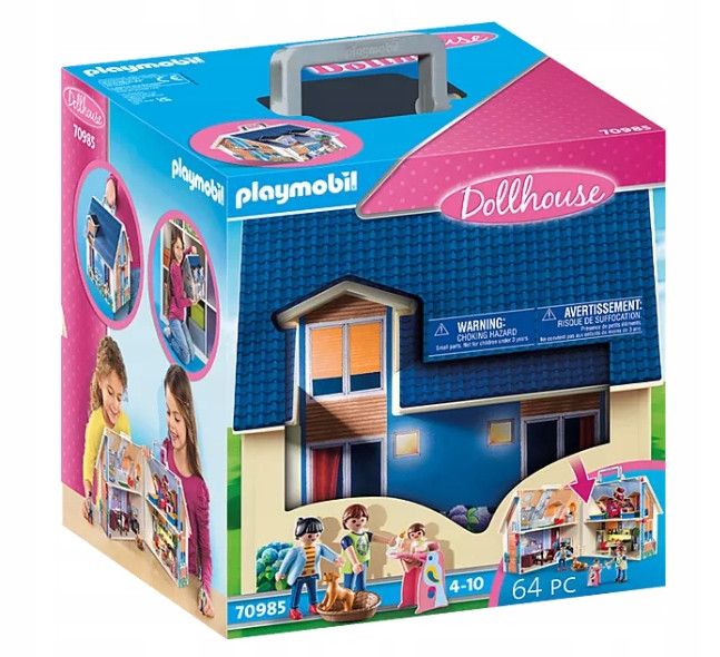  Komplektas playmobil 71423 automobilis su nameliu ant ratų