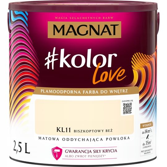  Kvėpuojanti lateksiniai dažai magnatas #kolorlove šviesa pelenų spalvos kl14 2,5l