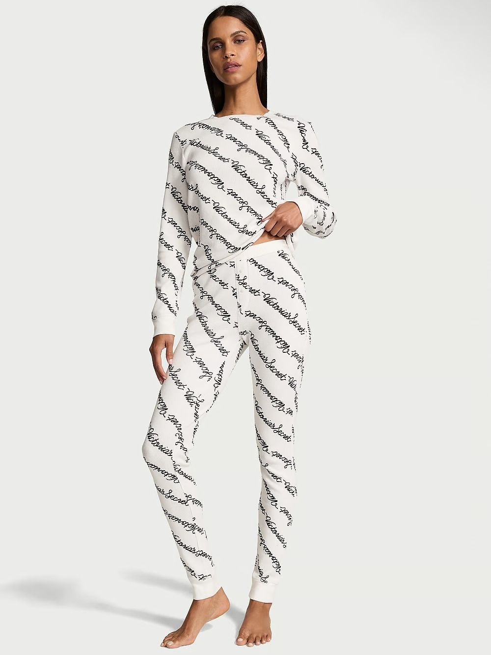  Teplý dlouho pyžama victoria's secret rozowa kostkovaný xs (s) regular