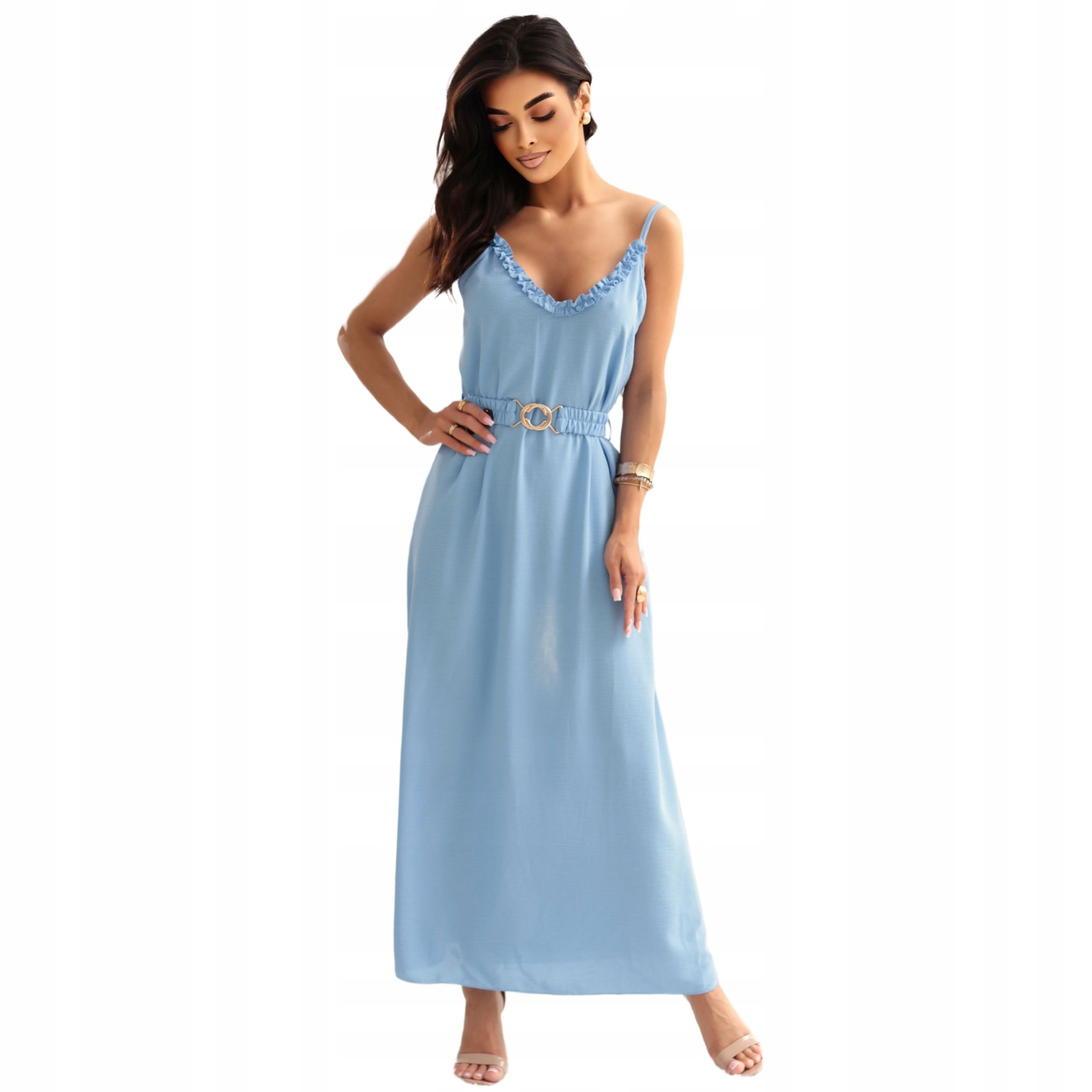  Hochzeitskleid gerade elegant feminin maxi mit riemen schokolade s