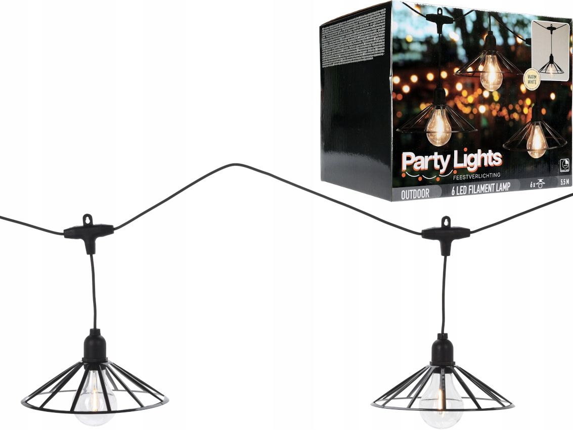  Išorinis girlianda sodui 567 baltas led ant vielutės 230v valdiklio - 9 m