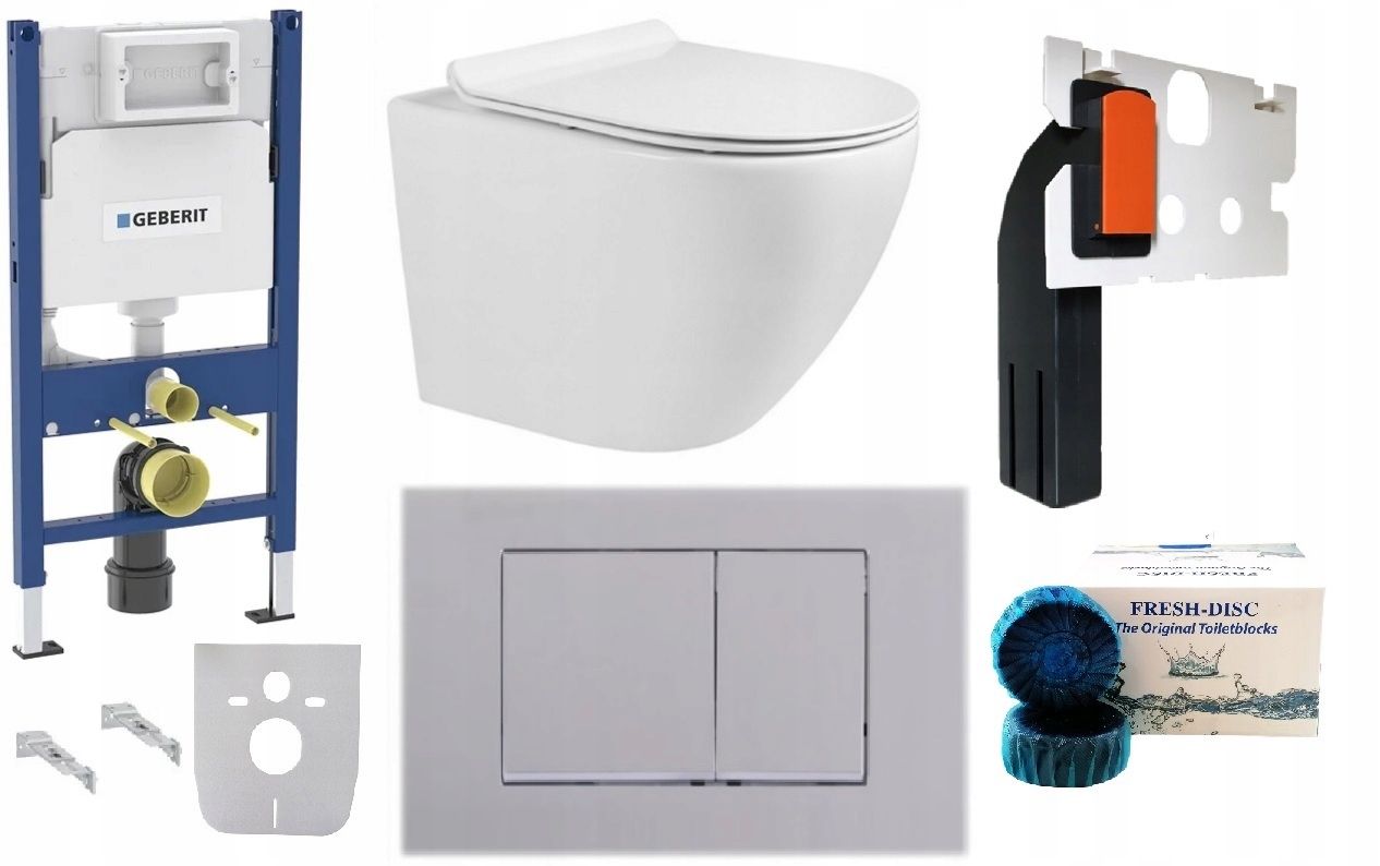  Wc rāmja komplekts geberit + atslēga + tualetes pods melns matēts + dēlis w/o+fresh
