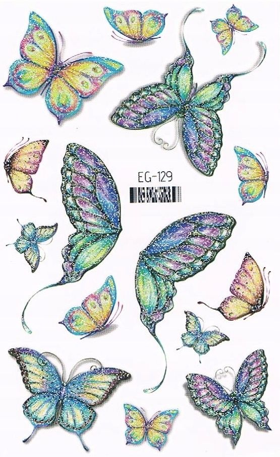  Washable tattoo shiny for children fish fish marine