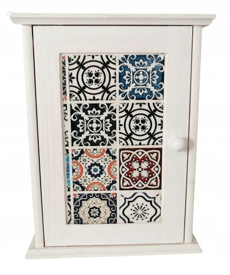  Azulejos spintelė raktams, medinė dėžutė