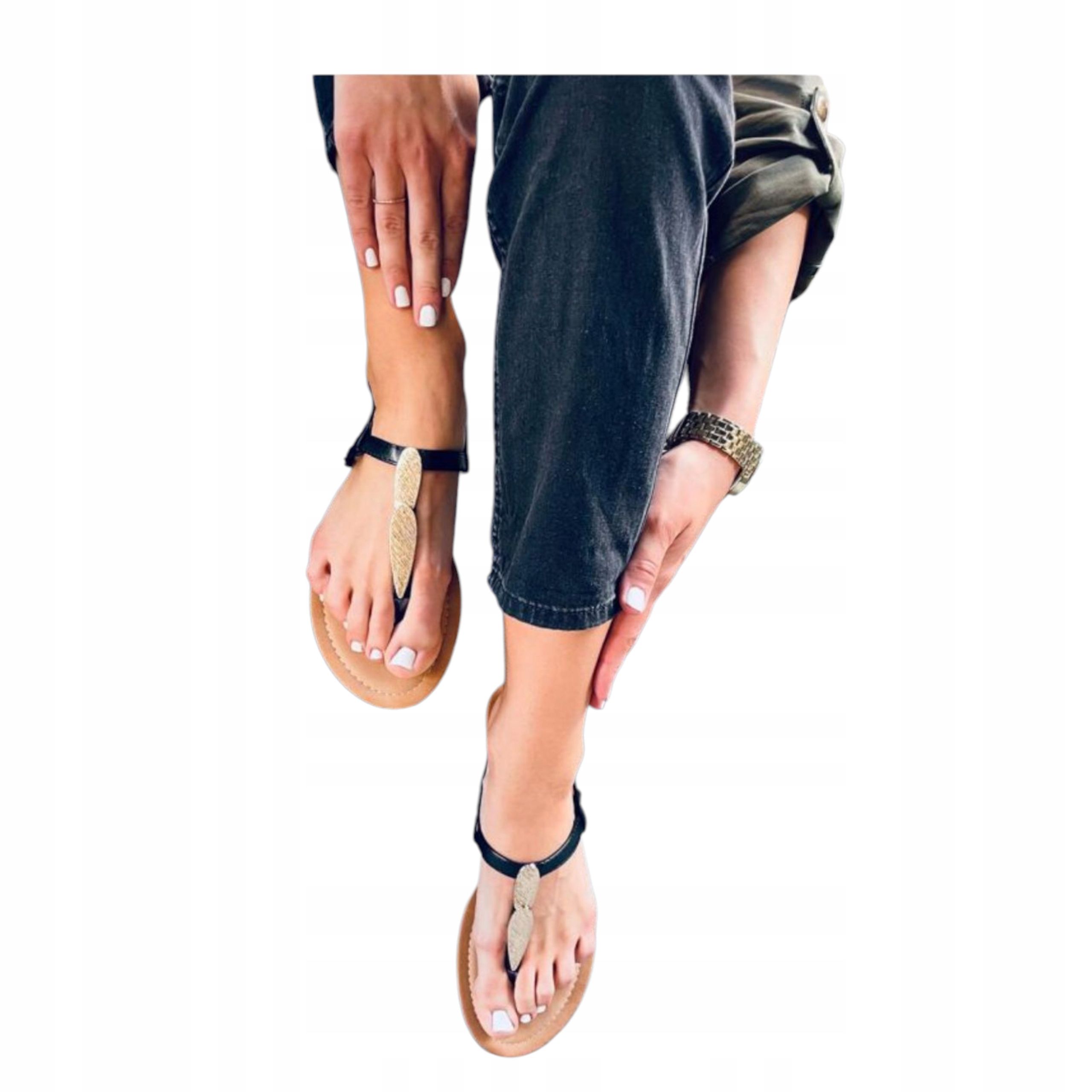  Damensandalen seastar gladiatorki auf flach ferse komfortabel schwarz r. 38