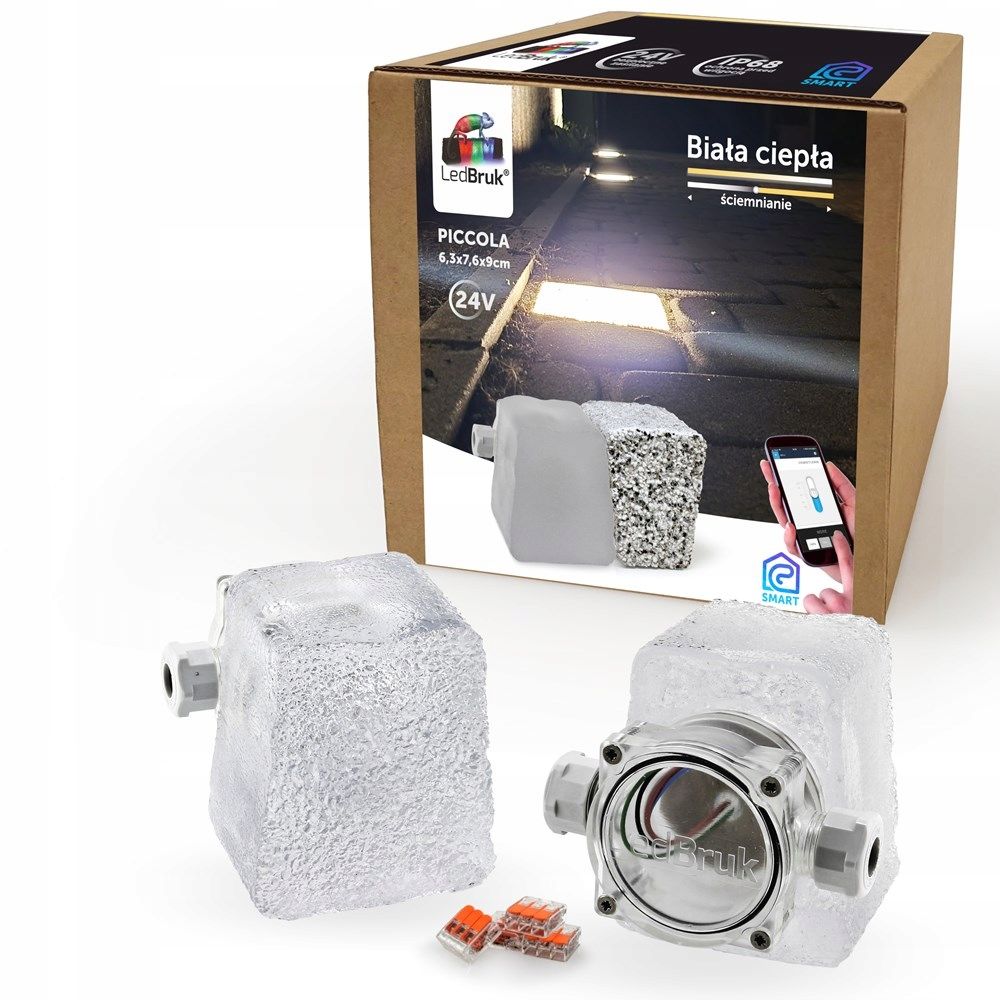  18x led šviečiančios trinkelės ledbruk 24v piccola-b bc