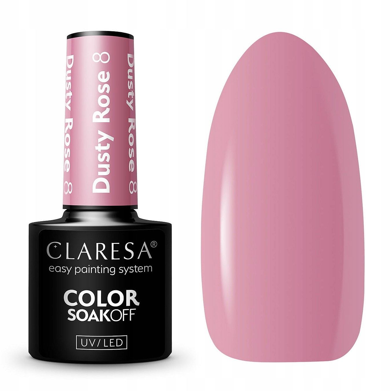  Claresa hübriid küünelakk burgundia glitter pink 554
