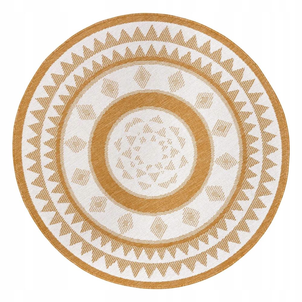  Round carpet for the living room 140cm , soft italian ,green creamy pattern mandala