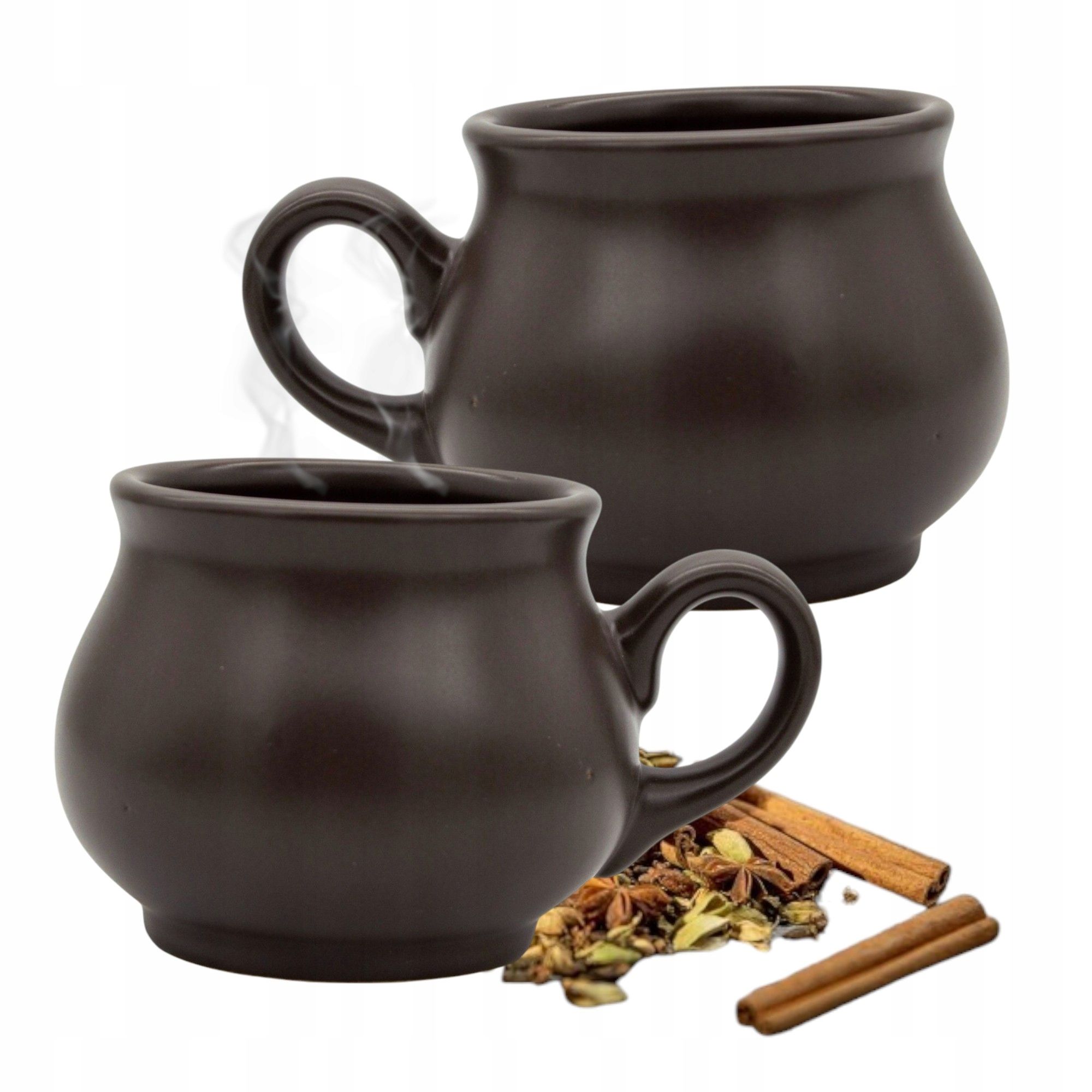  2x becher für glühwein grzanego wein 300ml steinmasse tasse erhitzt wein garnitur