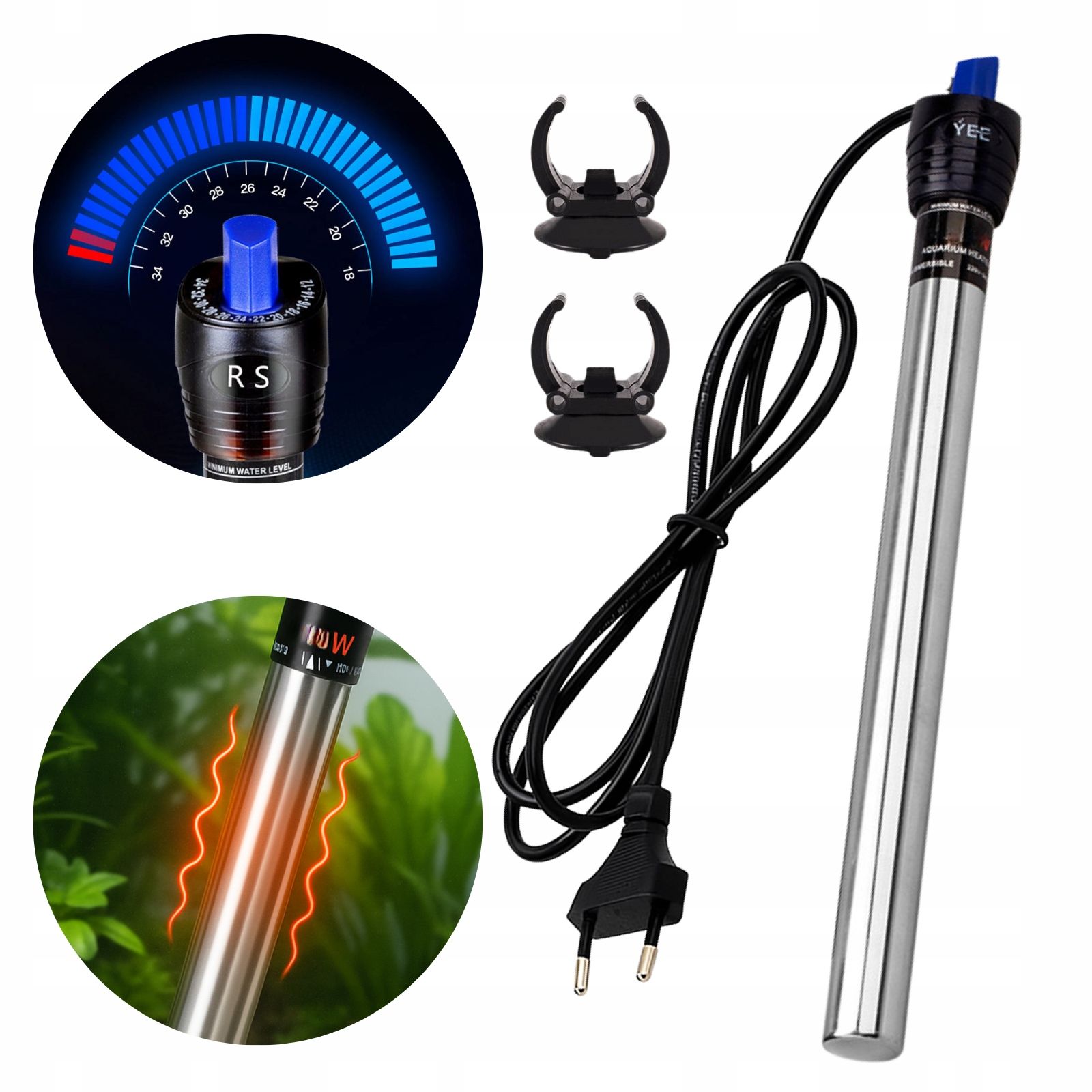  Ohrievač s reguláciou teplota pre akvárium termostat 12-34°c 100-200l 200w