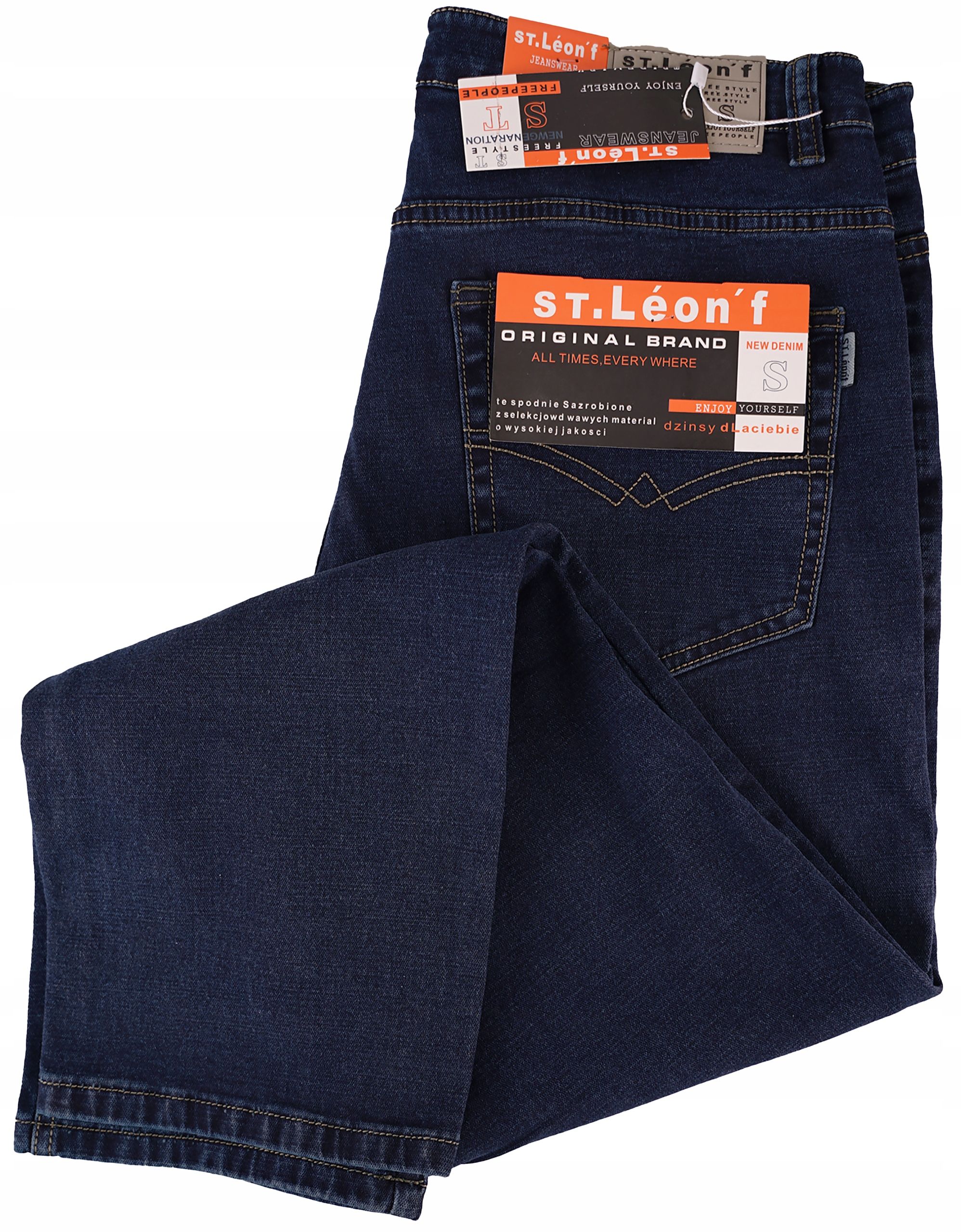  Jeanshosen für herren sarol dunkelblau jeans klassisch w33 l32 gürtel 86-92