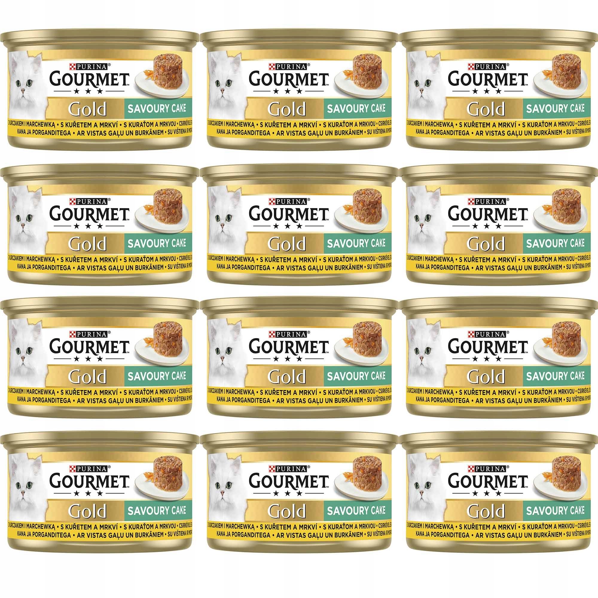  Purina gourmet gold savoury šlapias maistas su vištiena i morka 85gx12szt