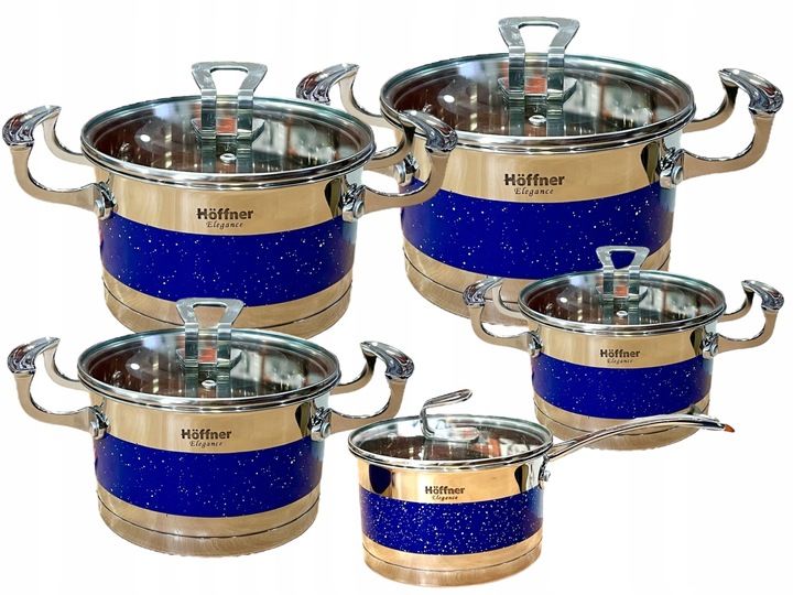  Sada hrncov oceľ 12el hoffner elegance množina hrnce premium