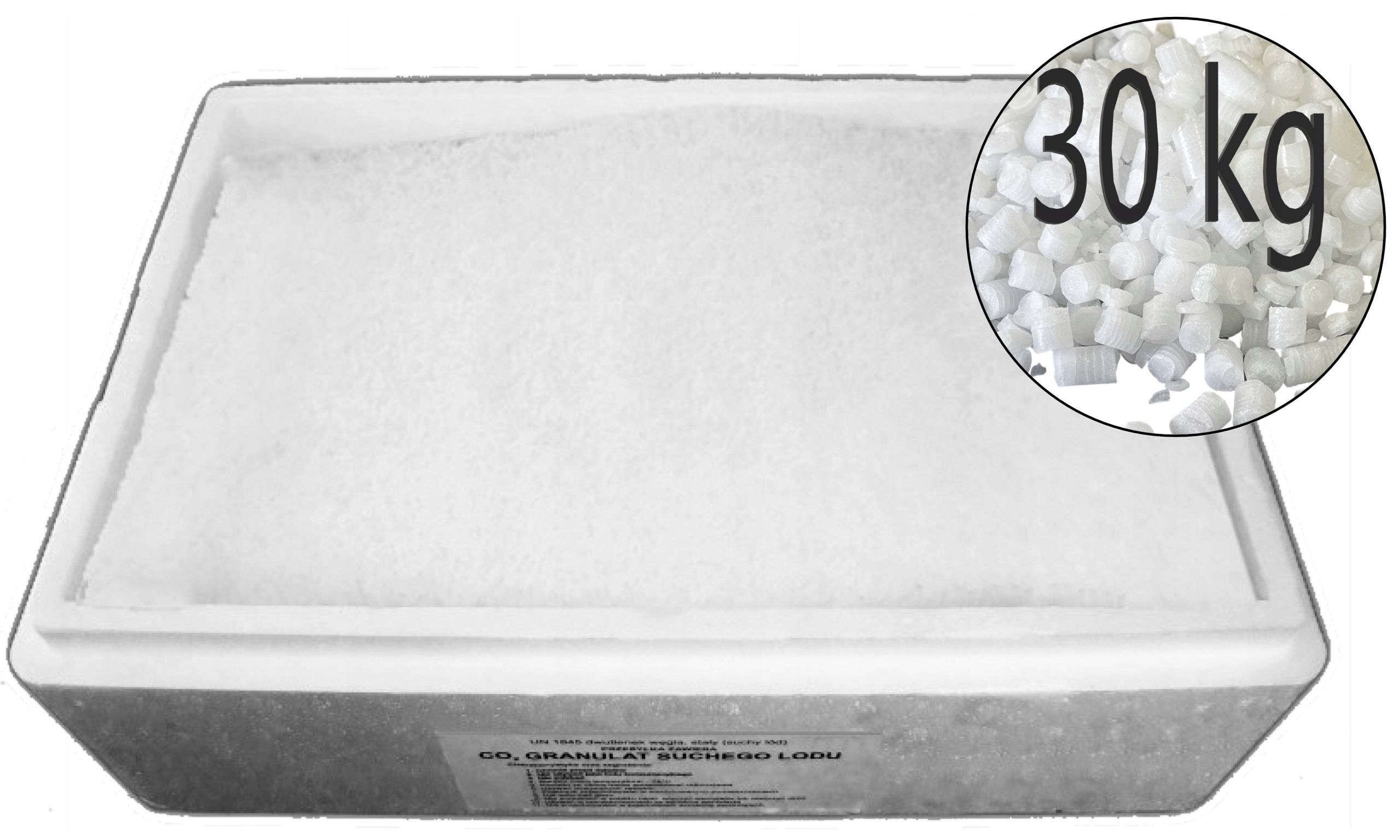  Sausas ledas maisto pramonei 3 mm 15 kg + termo dėžė