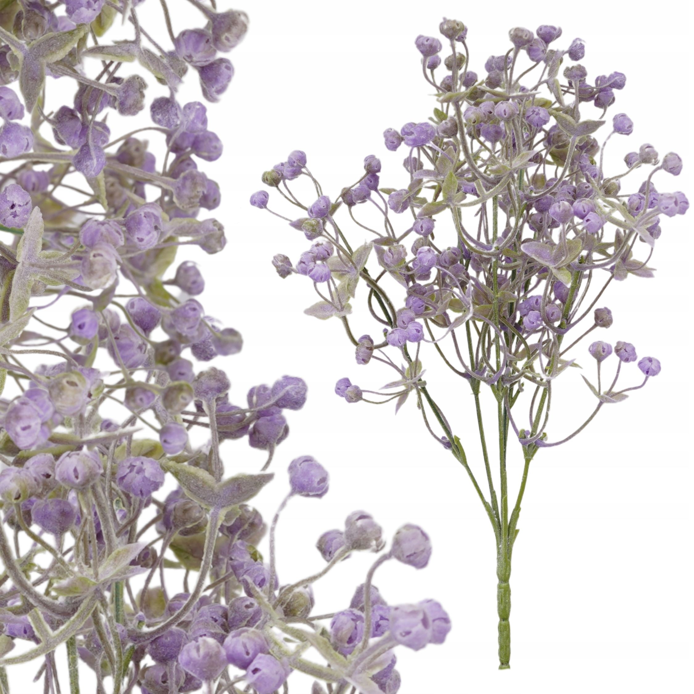  Dirbtinės gėlės gipsowka šakelė 32cm tanki violetinė priedas puokštėms