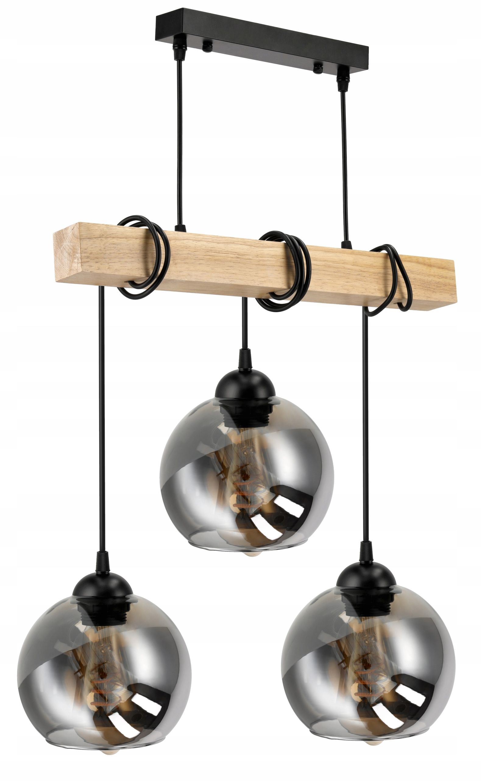  Stropné svietidlo visiace led drevený biala 3xe27 lampa amber jantár