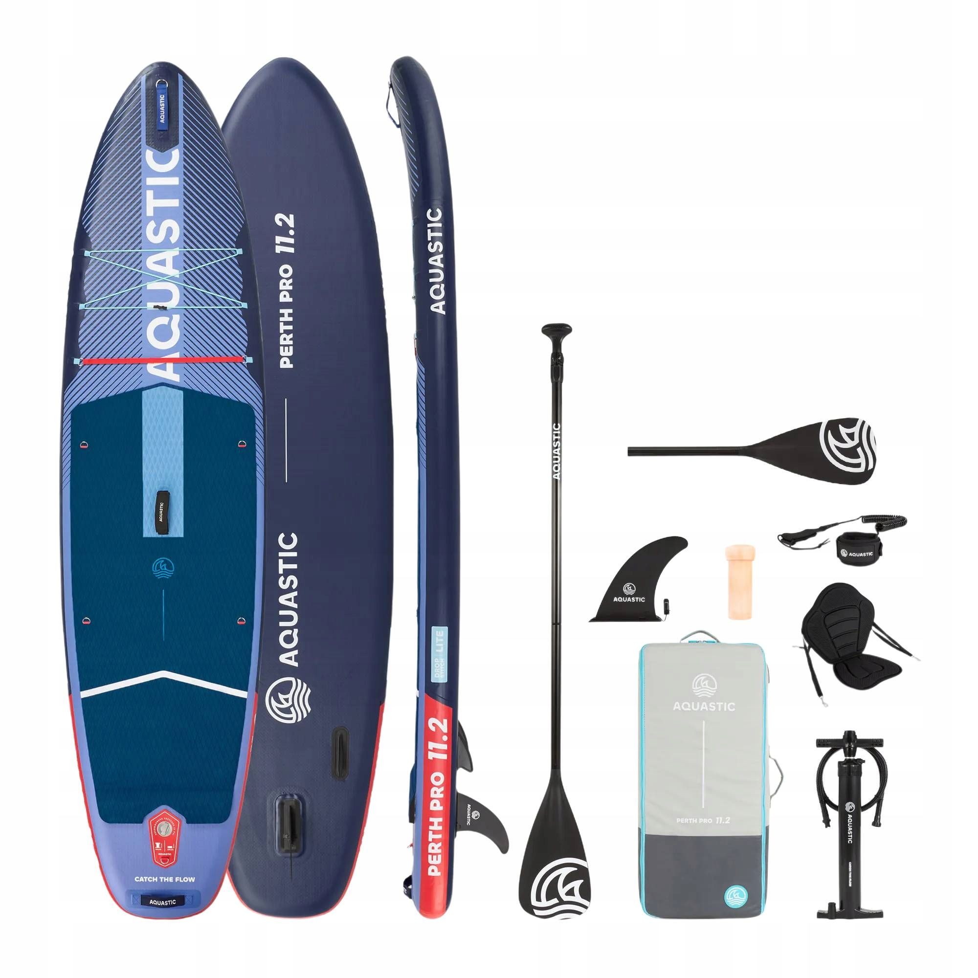  Plaukimo lentos sup aquastic perth pro 340cm irklas pompa sėdynė