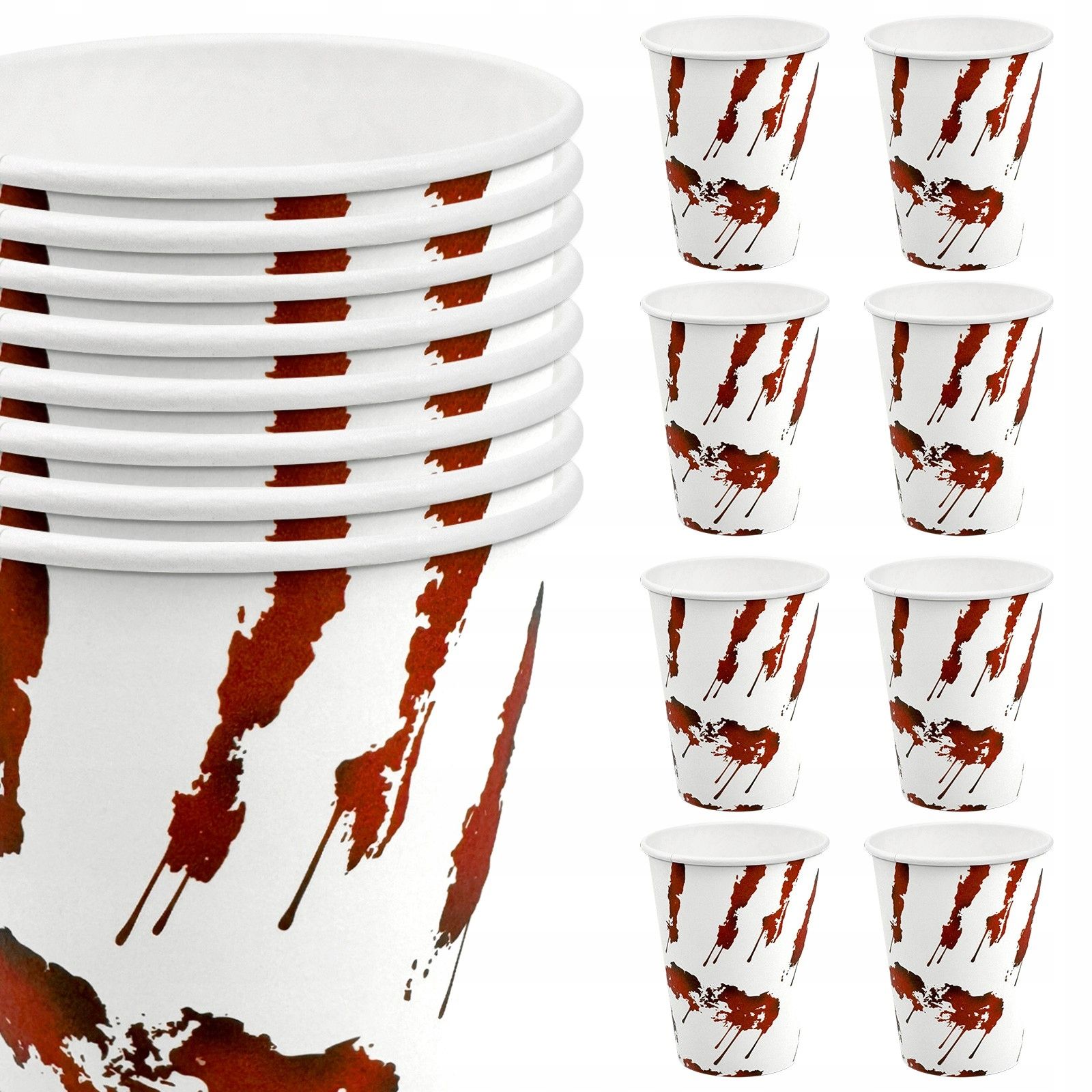  Slamky halloween krwawa dlaň papier krv 6 ks
