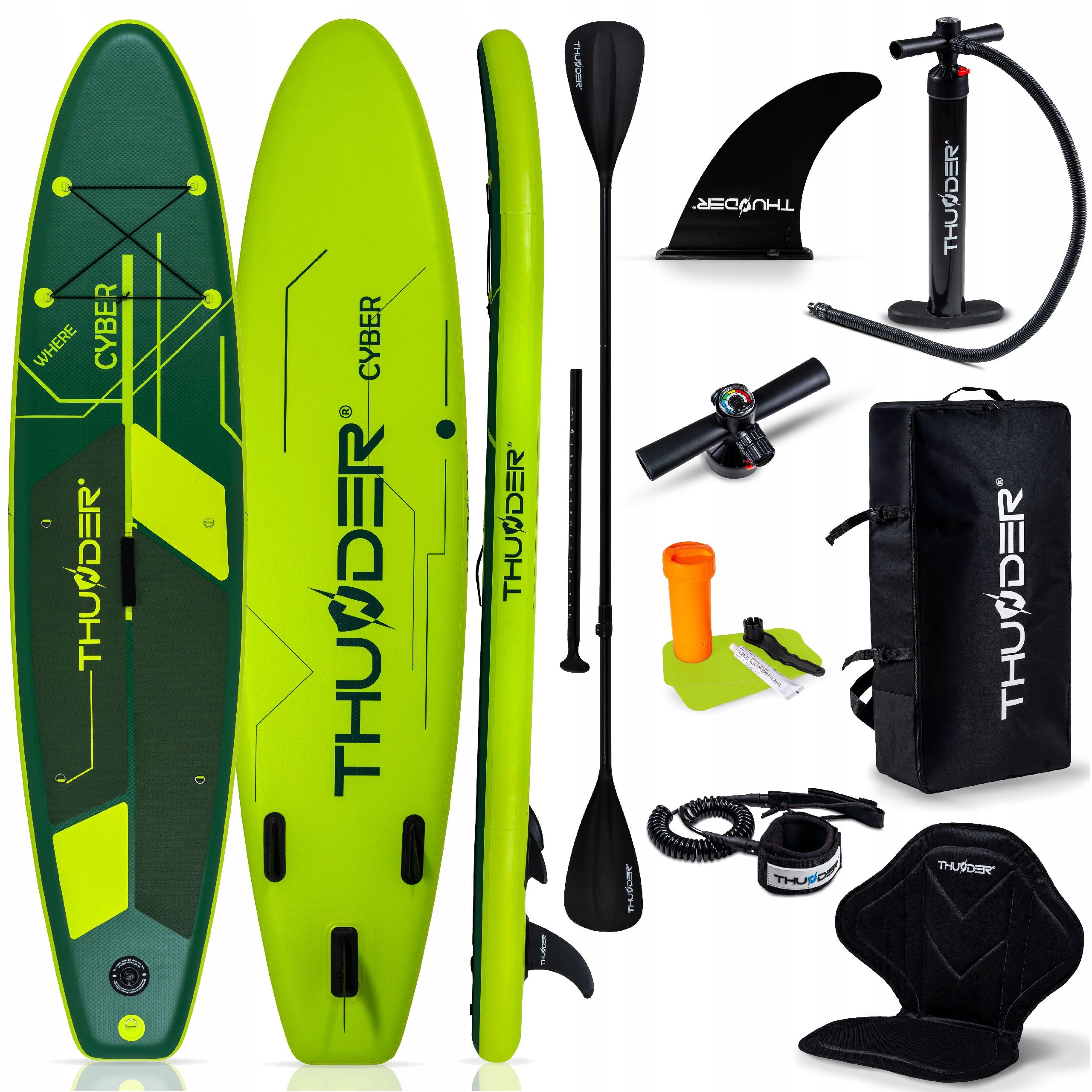  Sup lenta pripučiama plaukimui paddle board 365 cm sėdynė gopro thunder