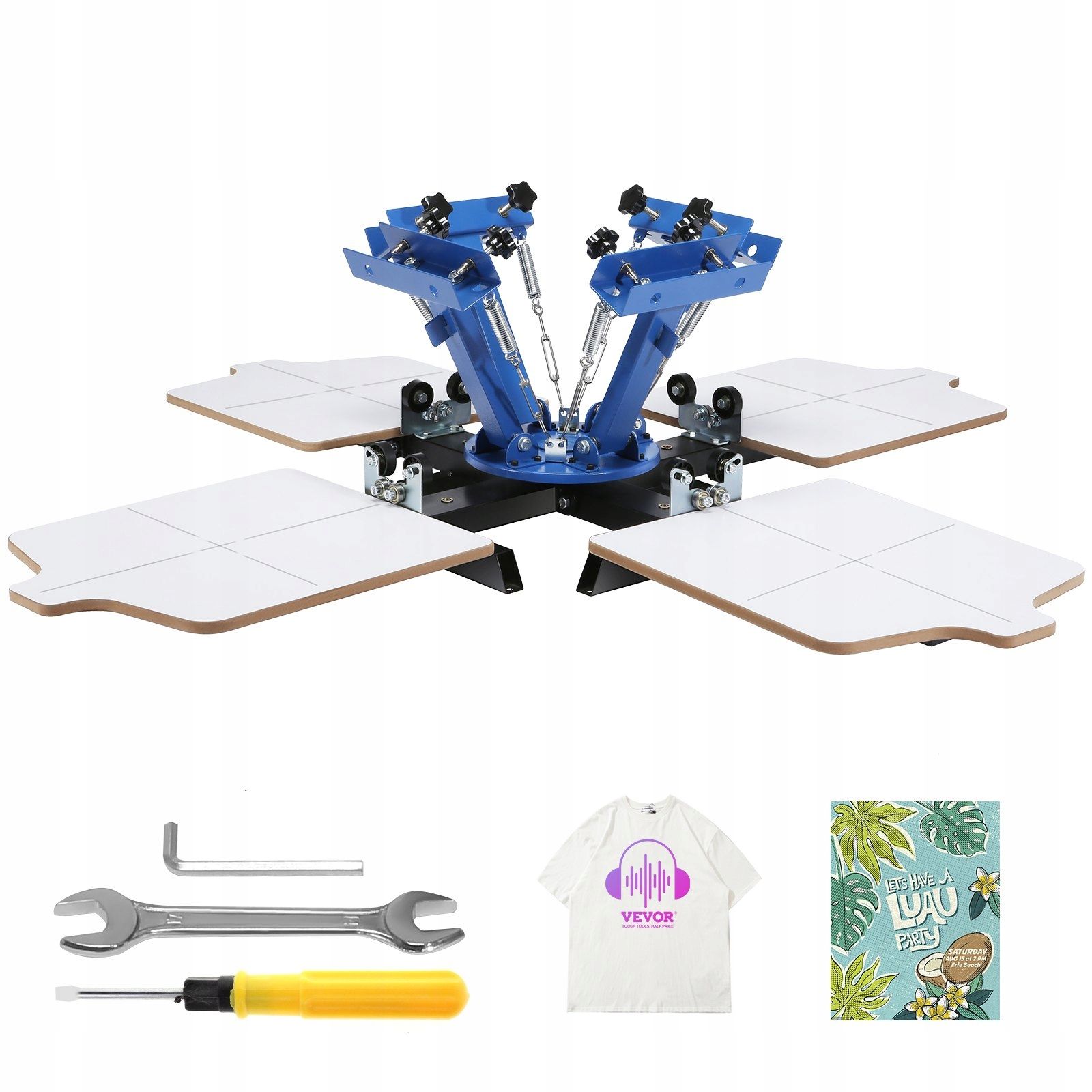  Maschine siebdruck 4 farben + 2 stationen