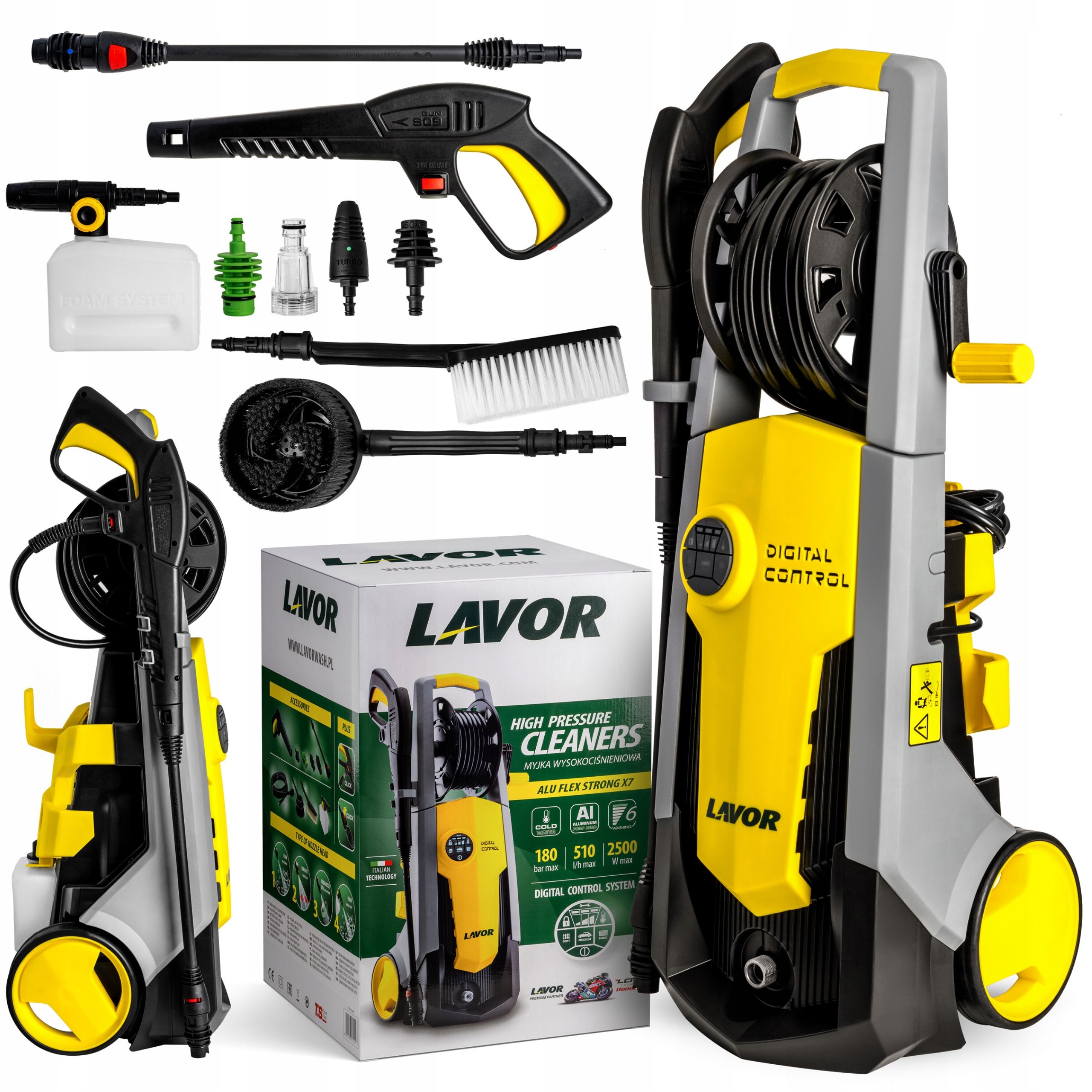  Aukšto slėgio plovykla 350 barų ew lavor alu flex strong x7 180 + skystis 4 litrų