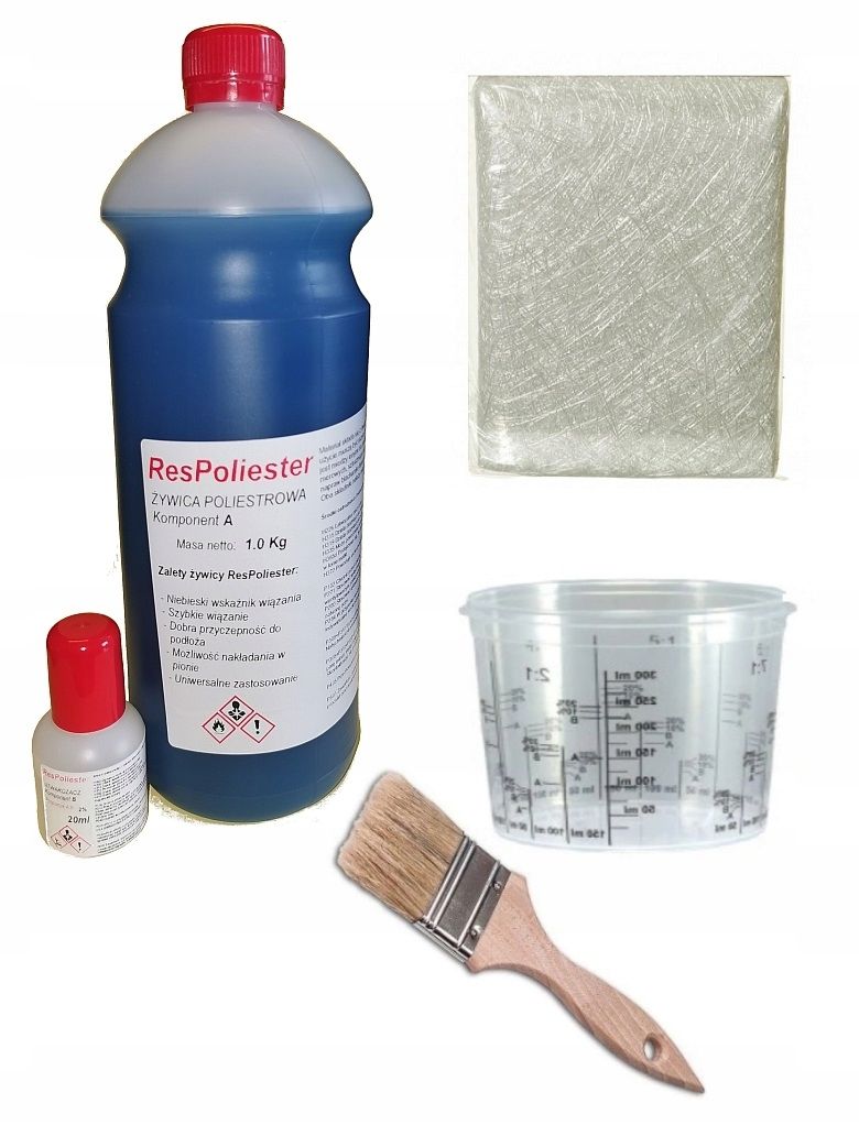  Taisymo rinkinys poliesterio derva 1kg+utwardzacz