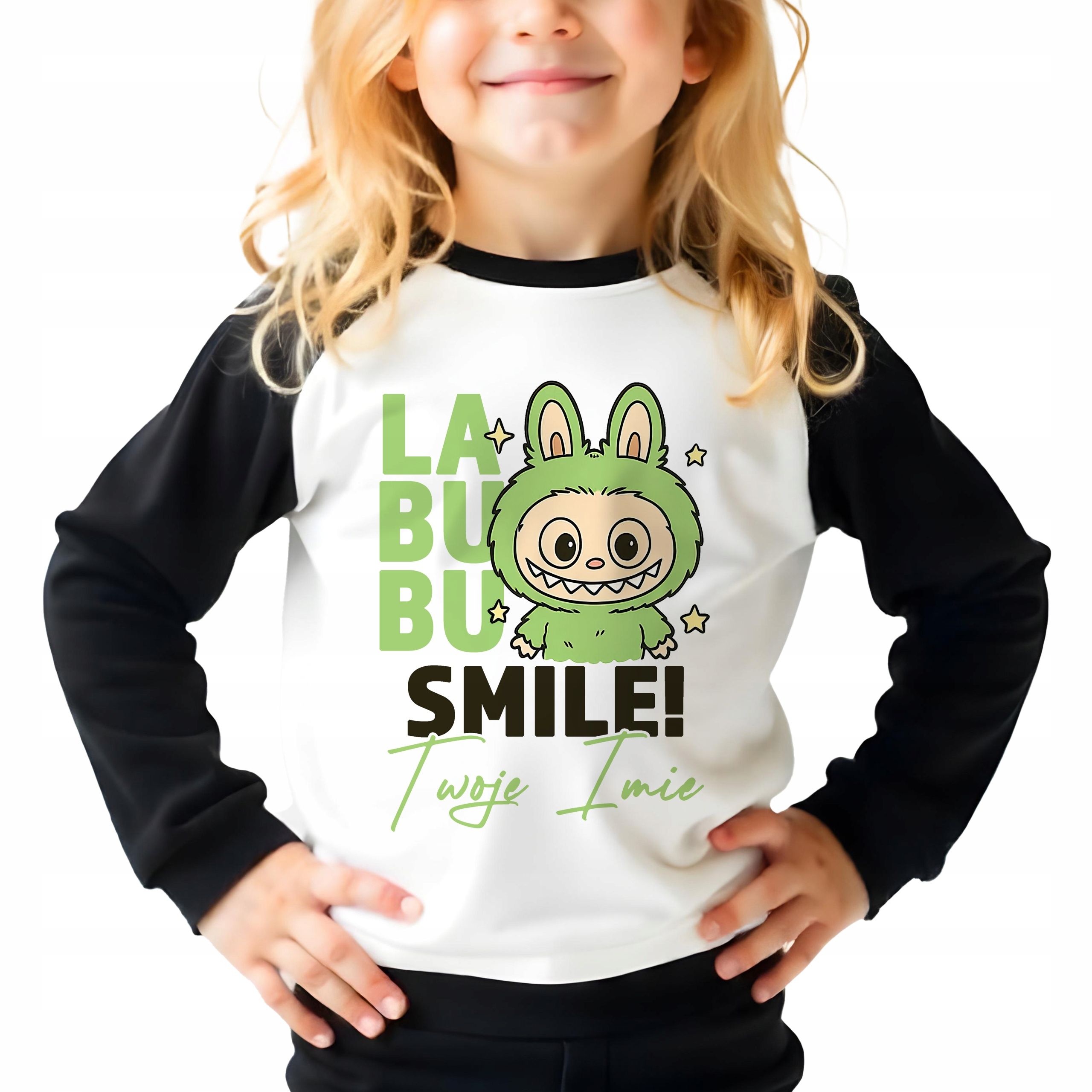  Pyjama kindisch schwarze farbe labubu smile name zum kindergarten muster - 134 cm