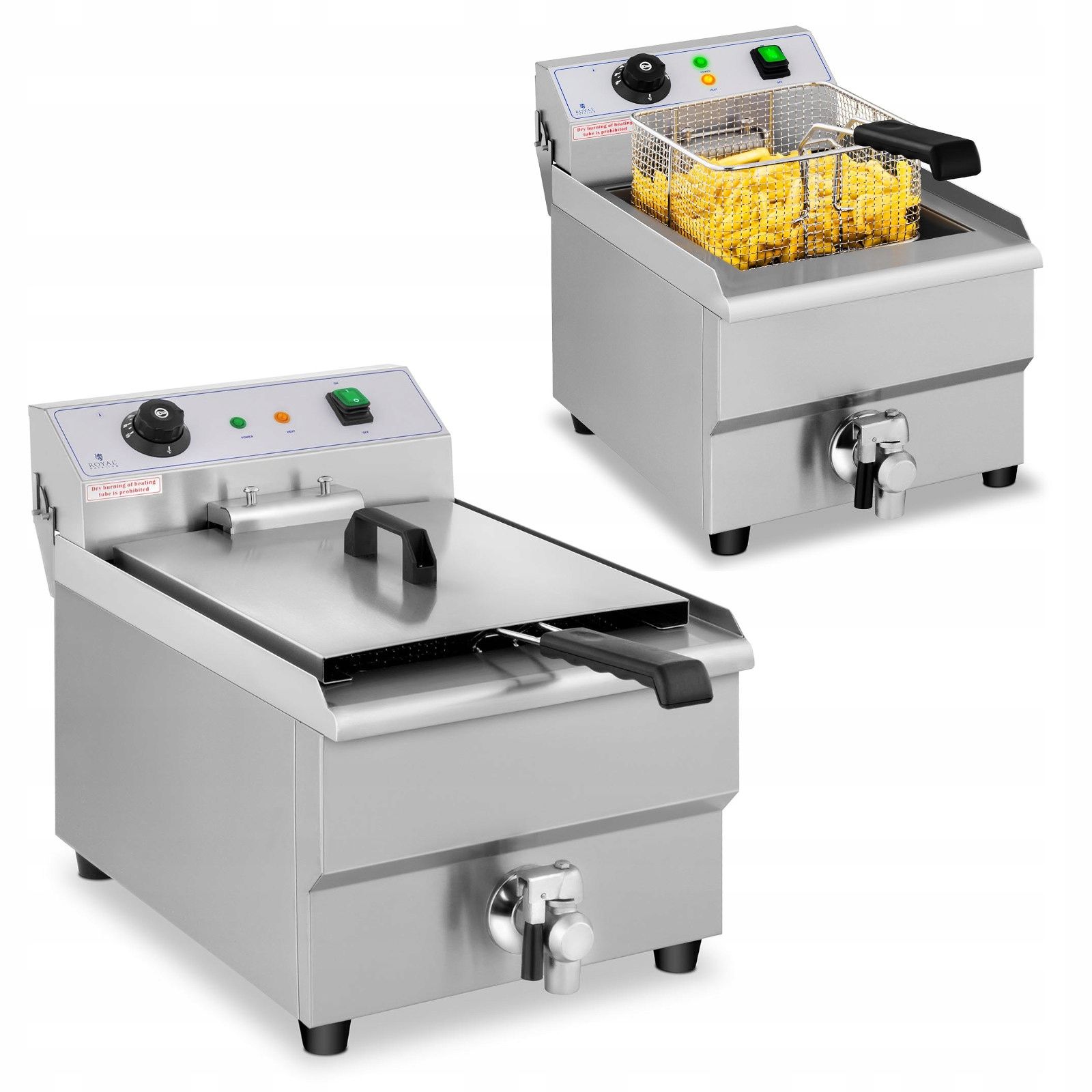  Gruzdintuvė indukcinė gruzdintuvė su čiaupu 230v royal catering 10l