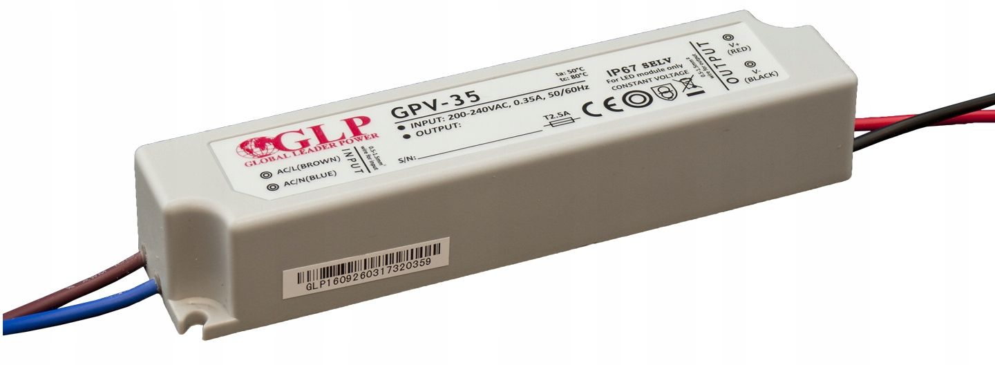  Waterproof power source 5v 15w 3a external ip67 airtight for led strips gpv