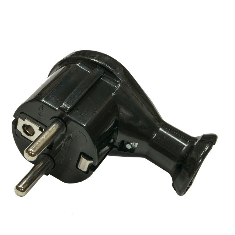  Taisns spraudnis 16a z/u uni-schuko melna krāsa wt-40