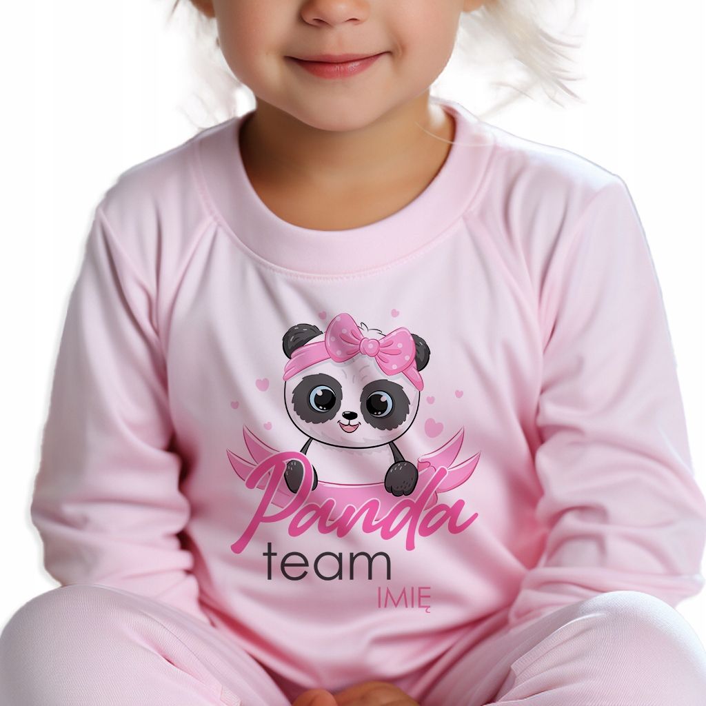  Kinderpyjamas rosa lange ärmel zum schlafen für ein kind panda team größe 122cm