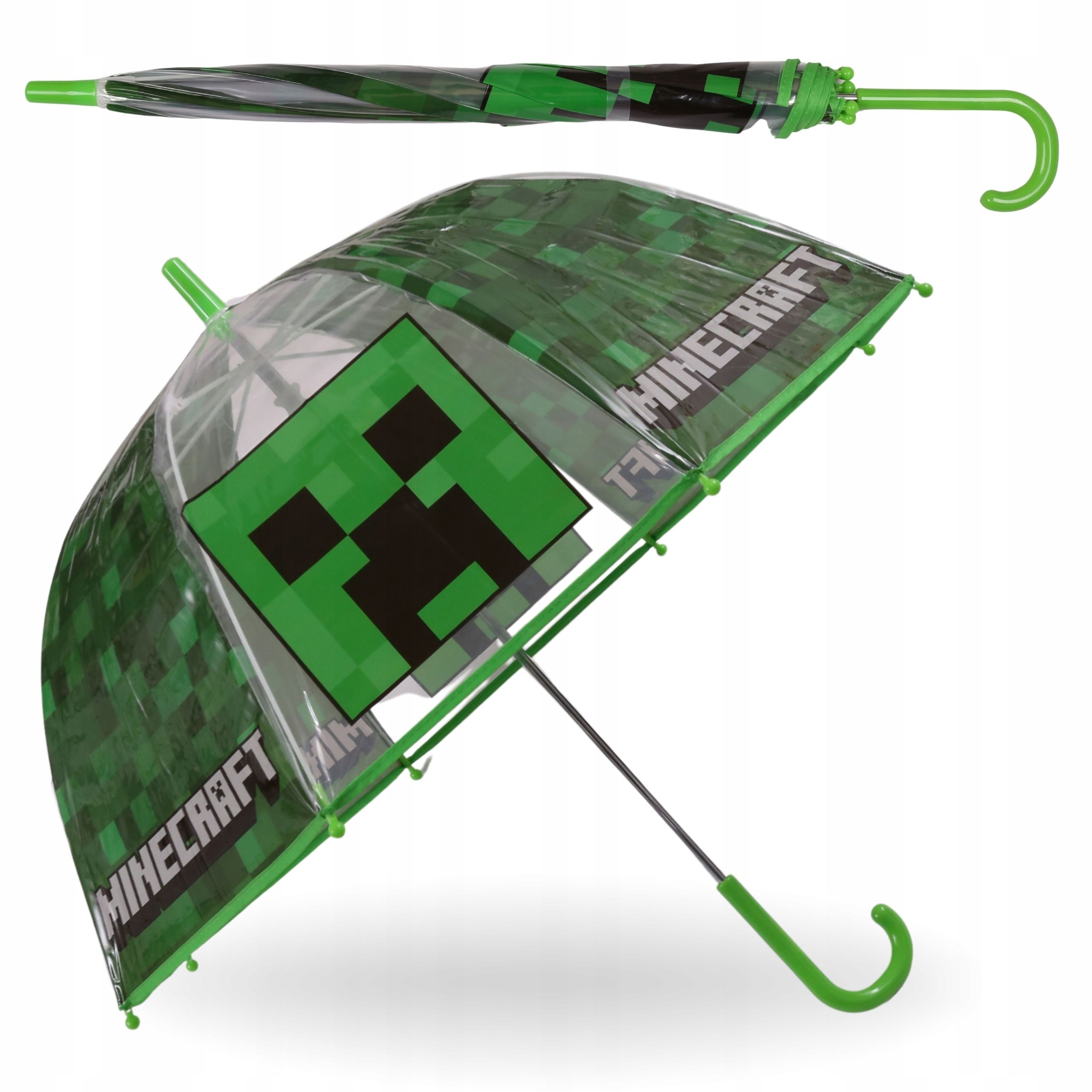  Minecraft creeper žalias vaikiškas skėstis žaidėjui, sulankstoma skėtis