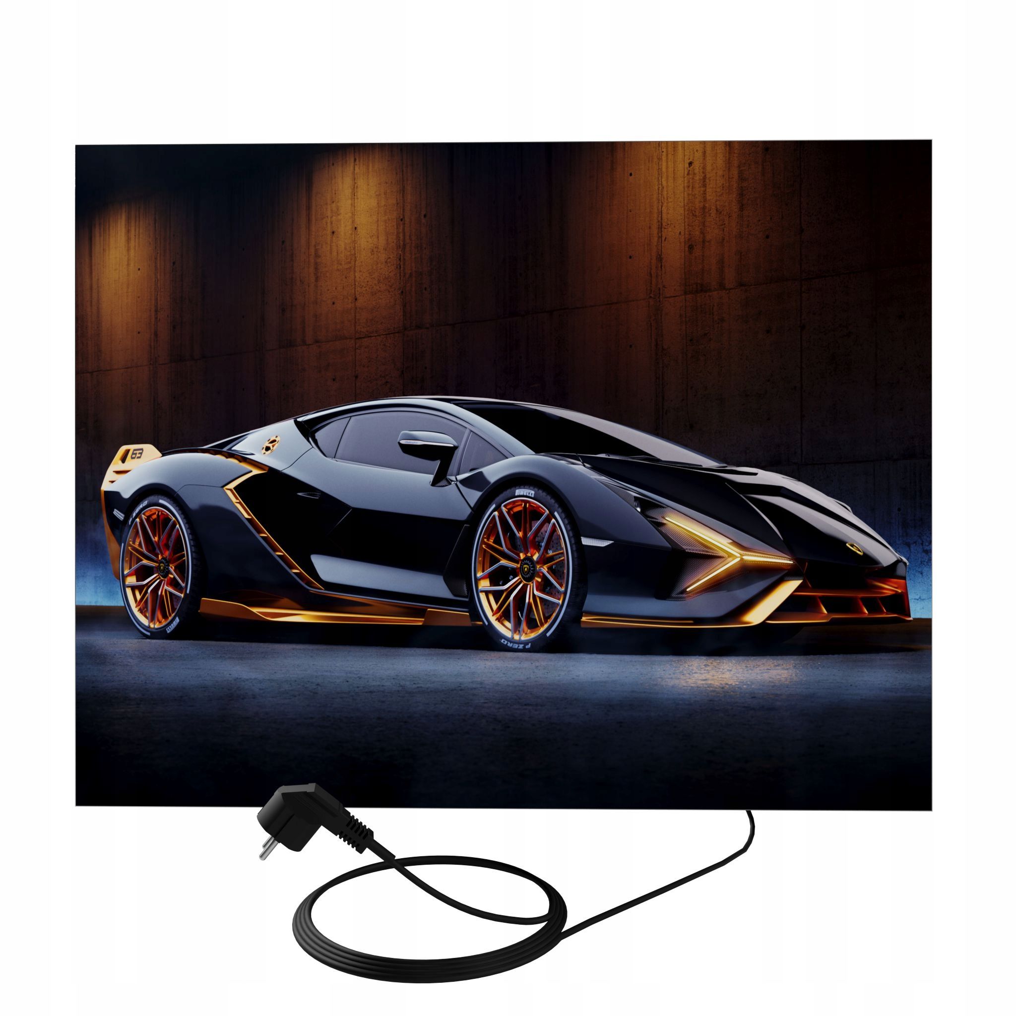  Sienas panelis ar led apgaismojumu 46 cm x 75 cm sēnes