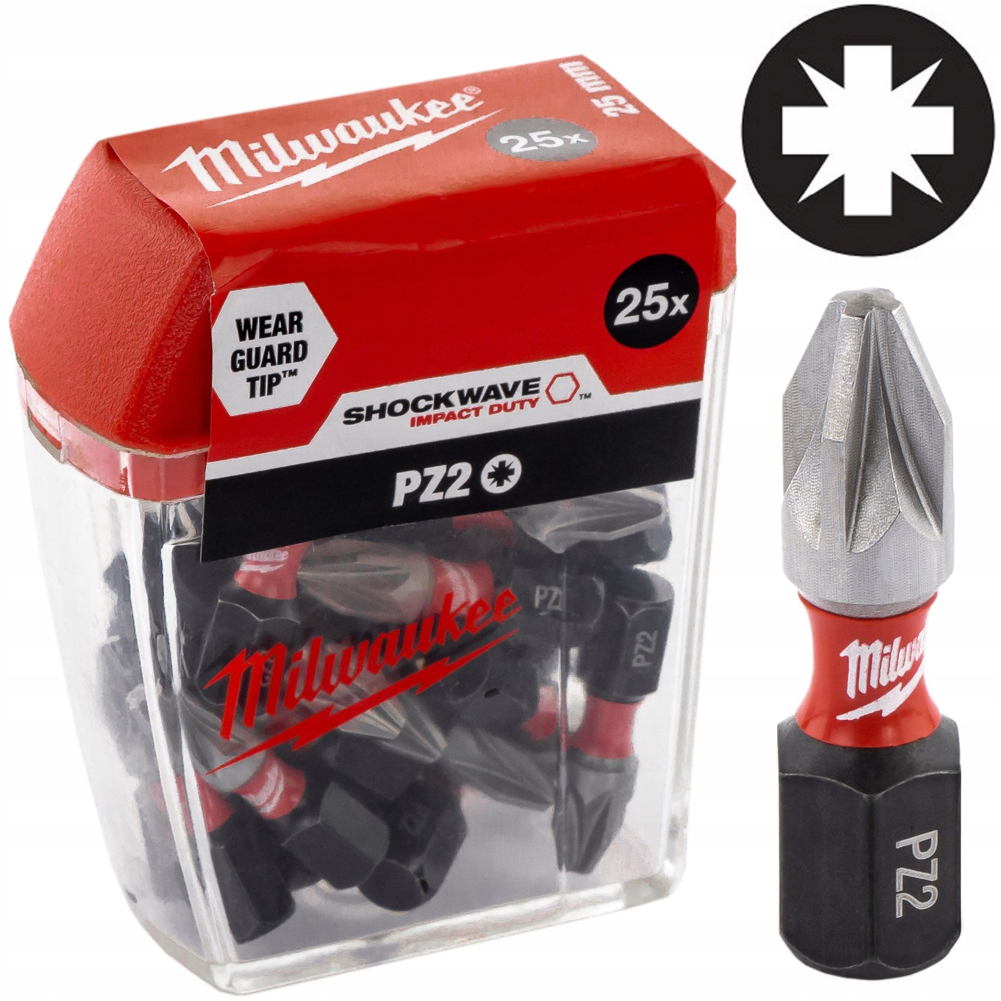  Hlava rázová vlna milwaukee philips ph2, 150 mm 1 počítač. shockwave robiť skrutkovače