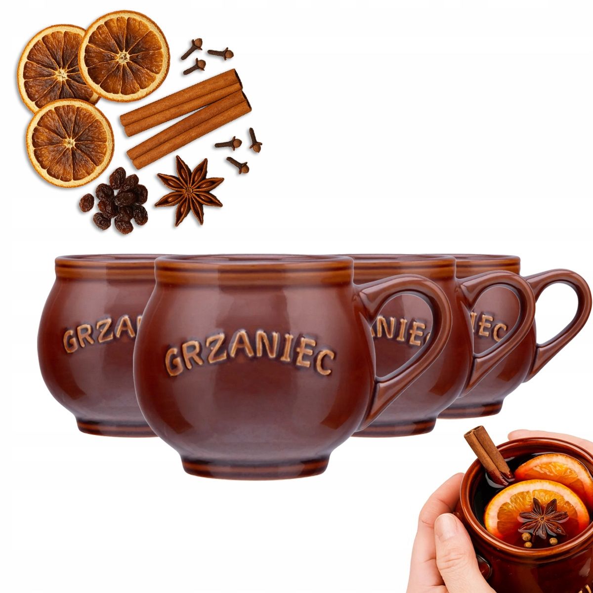  Tassen mit nach gehör für glühwein wein i bier keramik altom design 250 ml 6 pcs.