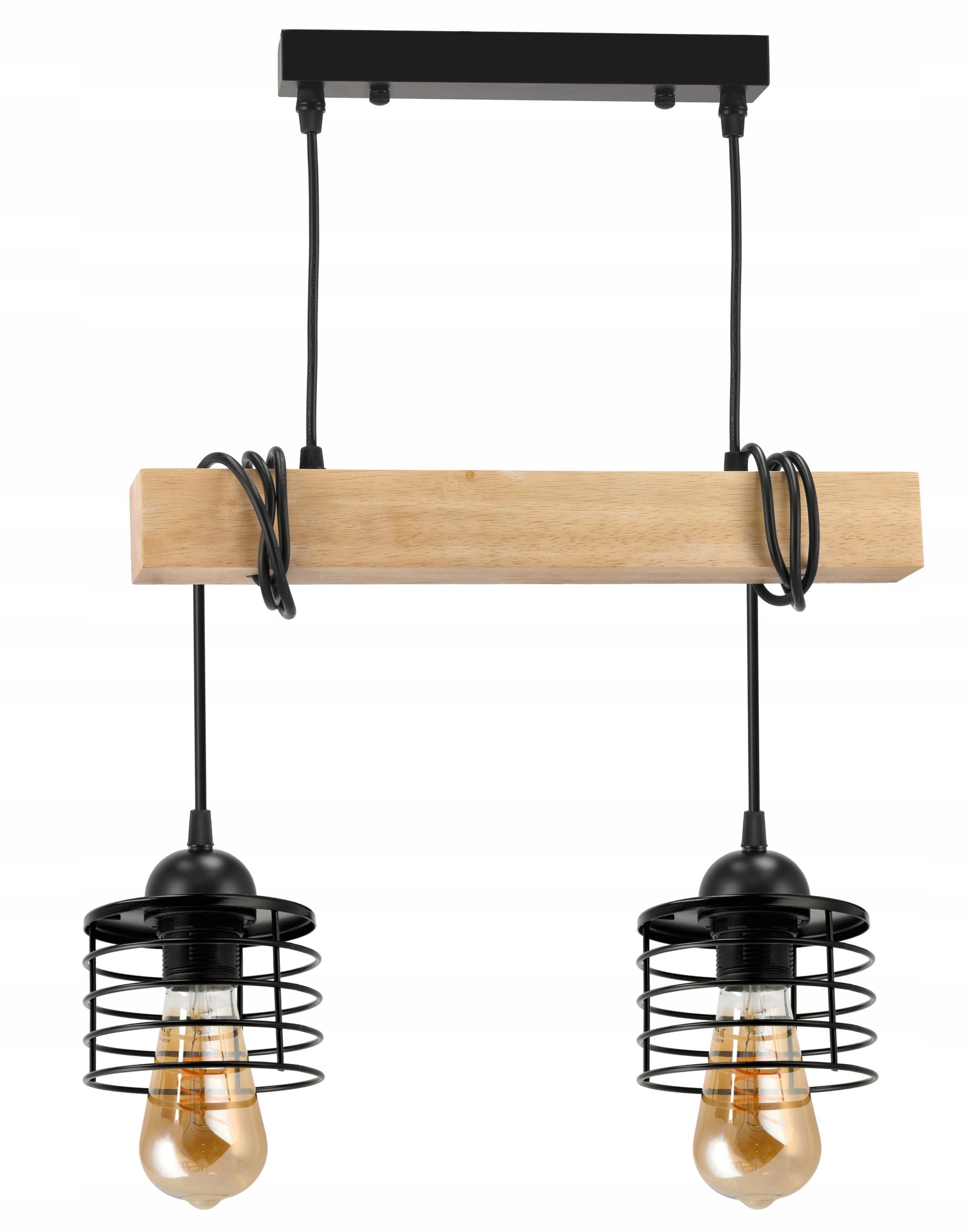  Stropné svietidlo visiace led drevený biala 3xe27 lampa amber jantár