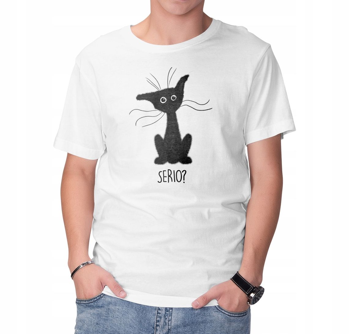  T-shirt mit katze sie potknal muster geschenk l