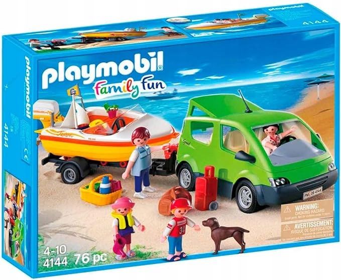  Komplektas playmobil 71423 automobilis su nameliu ant ratų