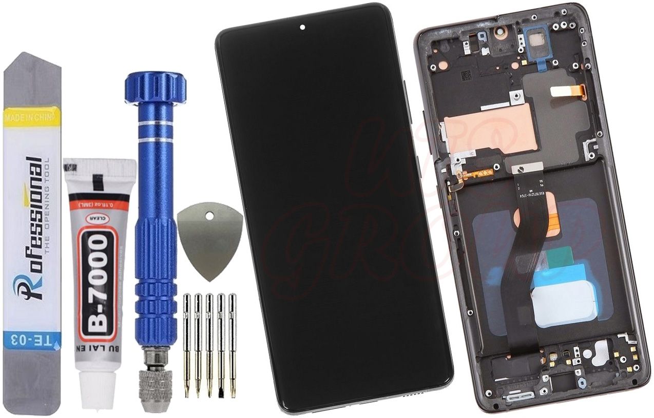  Lcd ekranas į "samsung" galaxy s21 itin 5g g998 g998b rėmelis oled