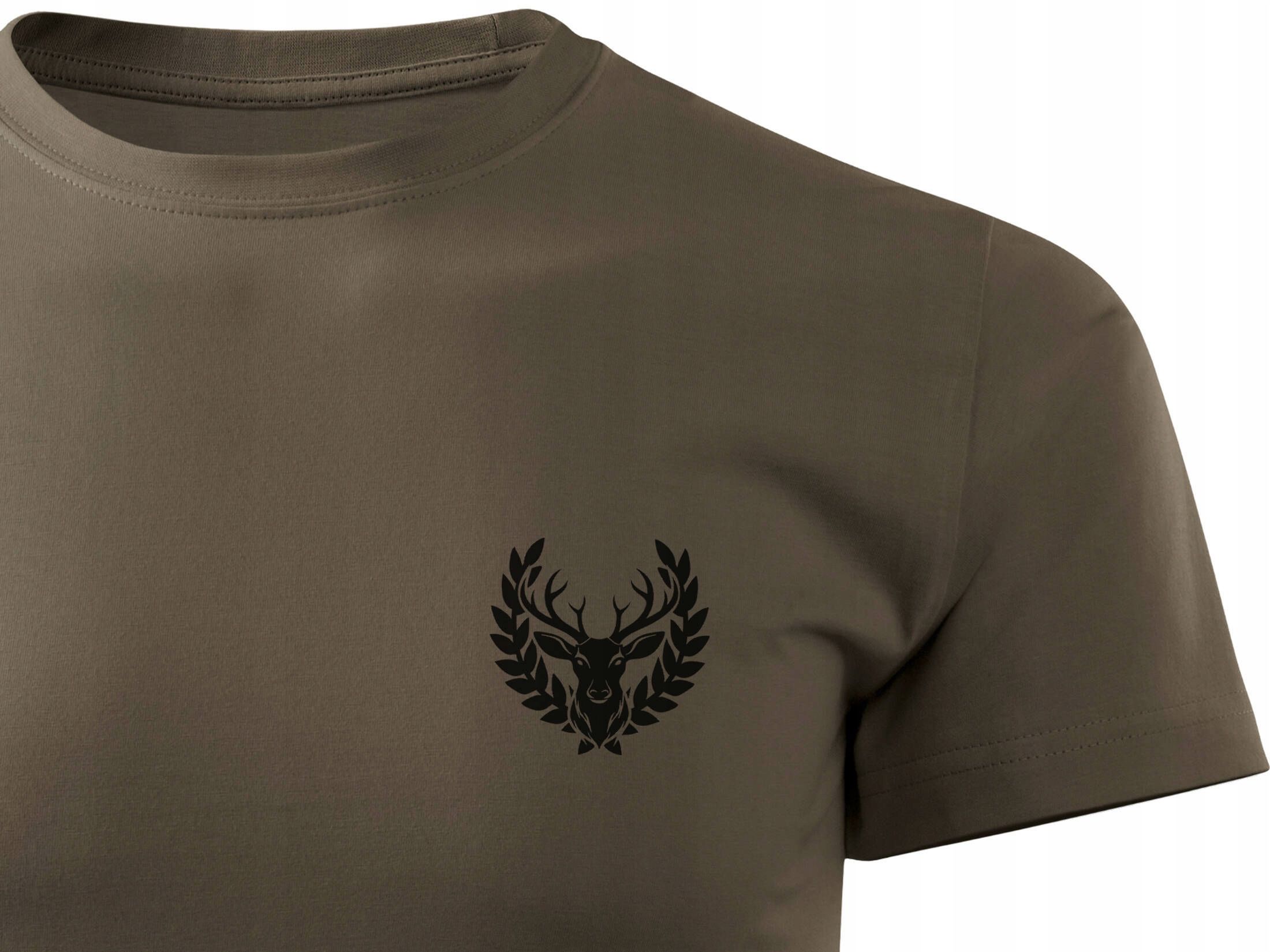  Cotton t-shirts khaki for hunting printout hunting bull w wiencu size l